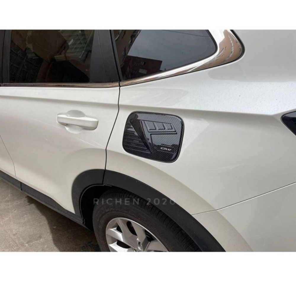 本田 CRV6 油箱蓋 飾板 卡夢紋 碳纖維 油箱 加油蓋 配件 裝飾 保護殼 加油孔蓋 HONDA CR-V 六代-細節圖3