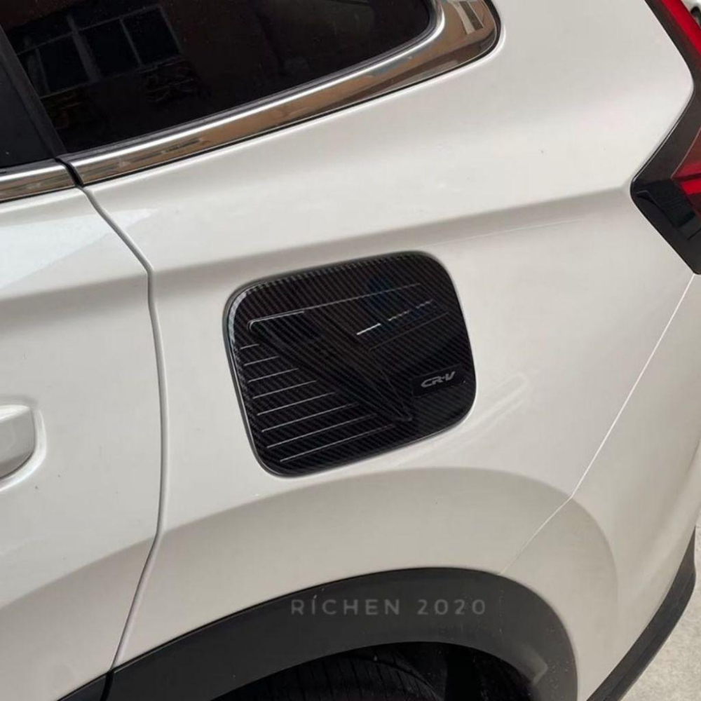 本田 CRV6 油箱蓋 飾板 卡夢紋 碳纖維 油箱 加油蓋 配件 裝飾 保護殼 加油孔蓋 HONDA CR-V 六代-細節圖4