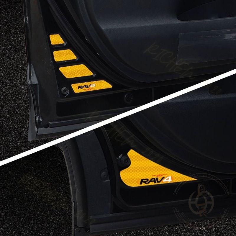 豐田 RAV4 五代 車門反光警示貼 車門防撞飾條 車門 反光警示貼 夜光貼紙 防撞 警示 反光 配件 5.5代-細節圖7