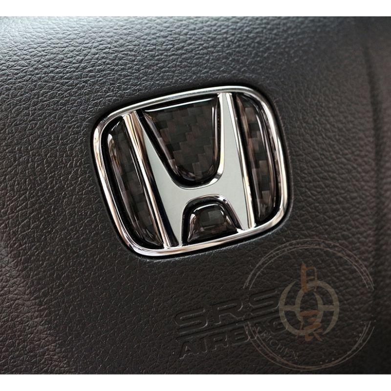 本田 專用 方向盤車標縫隙裝飾貼 碳纖紋 卡夢紋 HONDA CRV HRV CIVIC FIT 配件 飾條 飾框-細節圖5