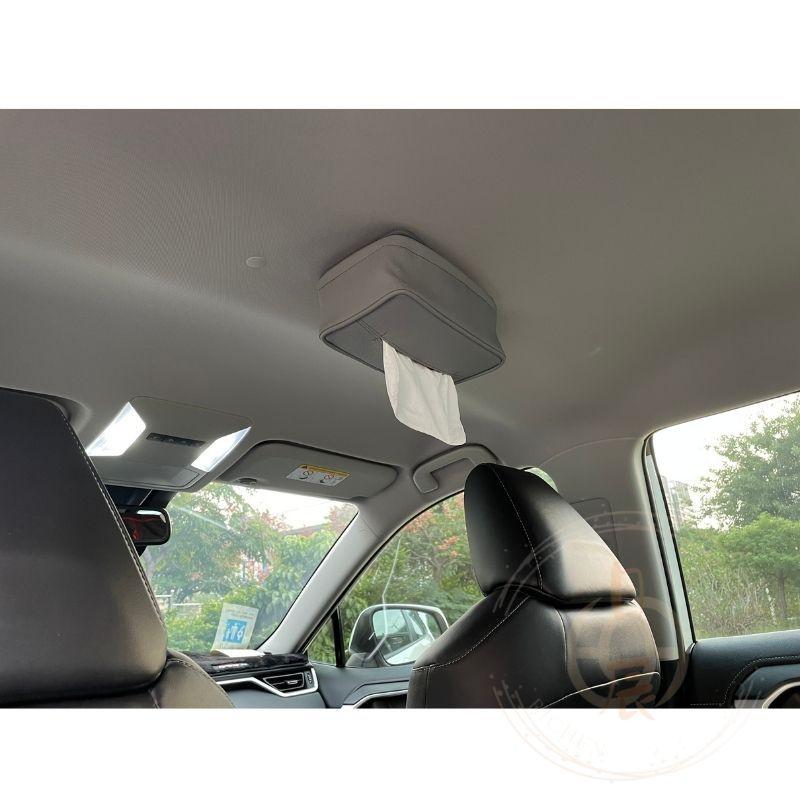 PU皮革 磁吸 面紙盒 衛生紙盒 衛生紙 面紙 磁鐵 吸頂 RAV4 Altis YARIS SIENTA CRV-細節圖2