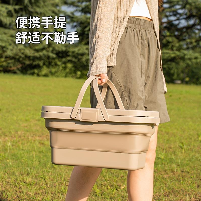 便攜折疊手提桶大容量車載水桶戶外多功能旅行專用塑膠桶野餐桶-細節圖2