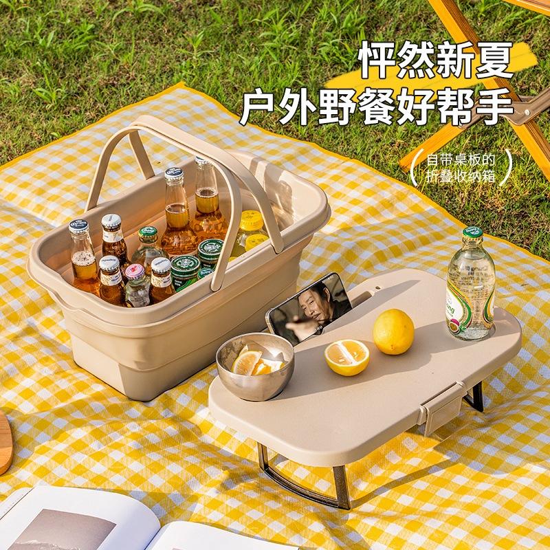 便攜折疊手提桶大容量車載水桶戶外多功能旅行專用塑膠桶野餐桶-細節圖3