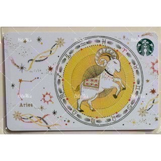 HitoMi’s 代購 全新 台灣星巴克 第三代星座造型隨行卡-規格圖1