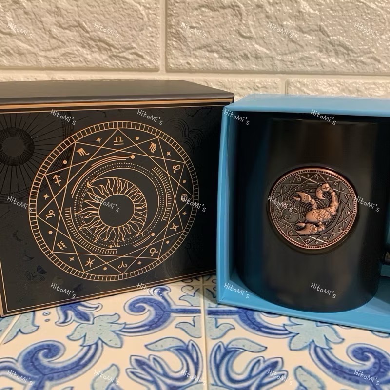 HitoMi’s 代購 全新 台灣星巴克 第四代星座杯 鐫刻星座馬克杯 星座提袋-規格圖2