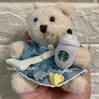 HitoMi’s 代購 全新 韓國星巴克 法式夏日系列 mini bearista吊飾 聯名杯款-細節圖3
