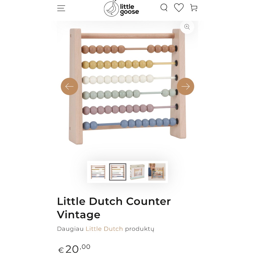 Little Dutch 木製算數玩具 盒損拆盒特價 原價750-細節圖2