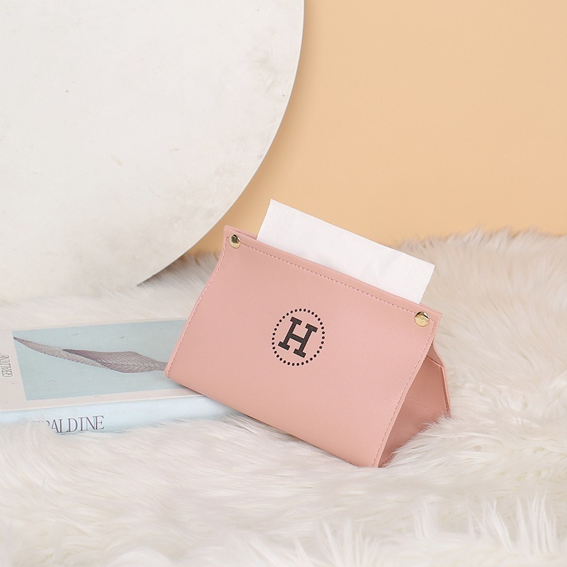 （現貨不用等！當天出貨）北歐風 皮革衛生紙盒 客廳 家用 創意紙巾-細節圖2