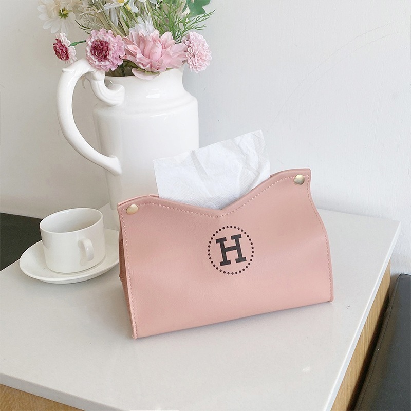 （現貨不用等！當天出貨）北歐風 皮革衛生紙盒 客廳 家用 創意紙巾-細節圖3