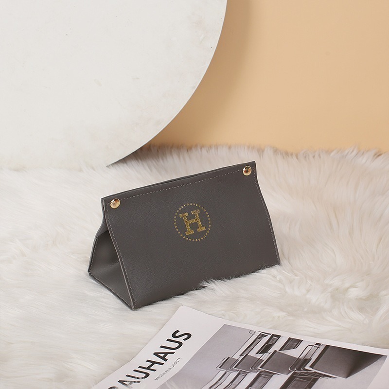 （現貨不用等！當天出貨）北歐風 皮革衛生紙盒 客廳 家用 創意紙巾-細節圖7