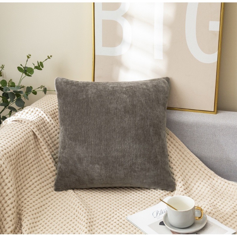北歐ins風 現代簡約 純色雪尼爾 抱枕 沙發抱枕 床頭靠墊-細節圖10