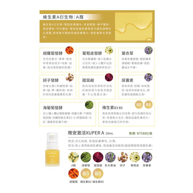 RIOBIO / BIOSKINX  品名：晚安激活Xuper A (A醛) 20ml/瓶  長江生醫&健茂生技 臺灣-細節圖3