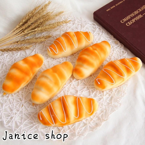 牛角麵包🥐squishy 軟軟 麵包模型 食物模型麵包袋裝