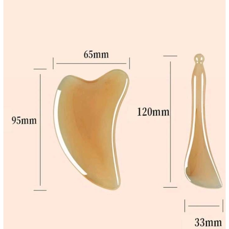 樹脂蜜蠟刮痧按摩板小刮臉頸部腰部按摩臉部撥筋棒 刮痧板 美容按摩 點穴筆-細節圖2