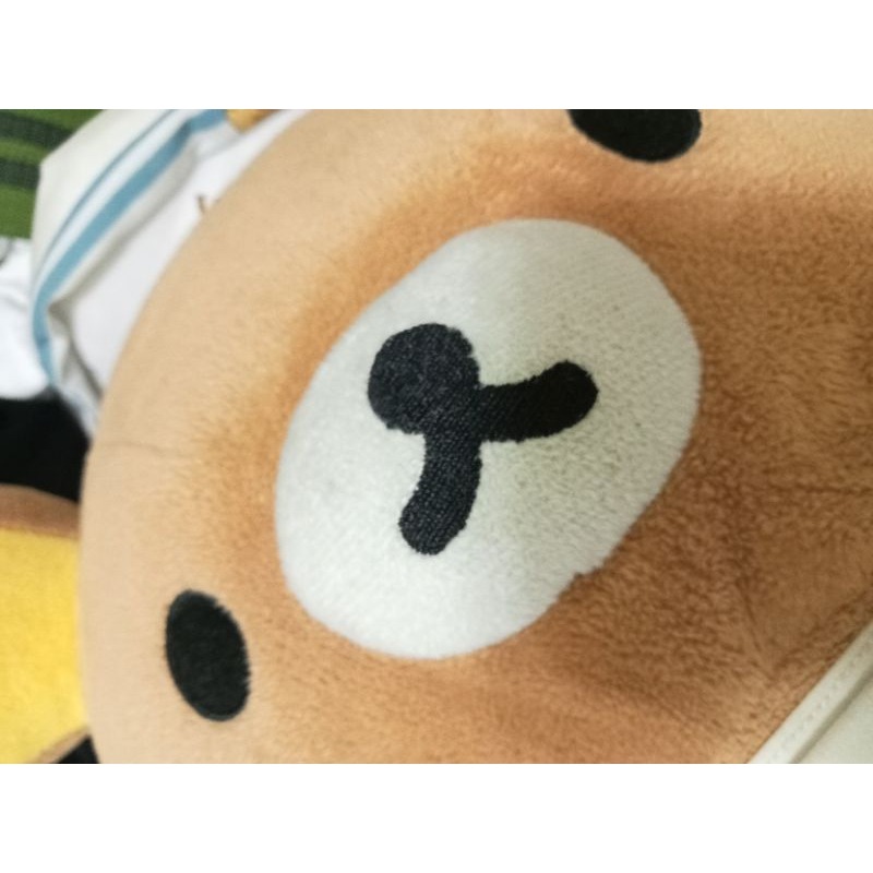 NG商品-San-X 懶熊海軍風毛絨小公仔。懶熊(棕)-細節圖3