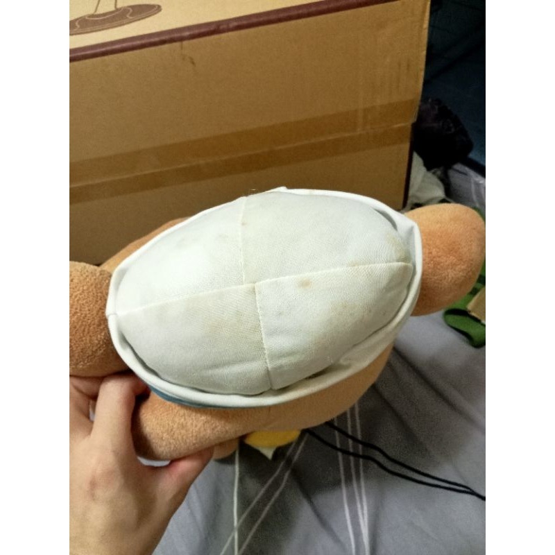 NG商品-San-X 懶熊海軍風毛絨小公仔。懶熊(棕)-細節圖5