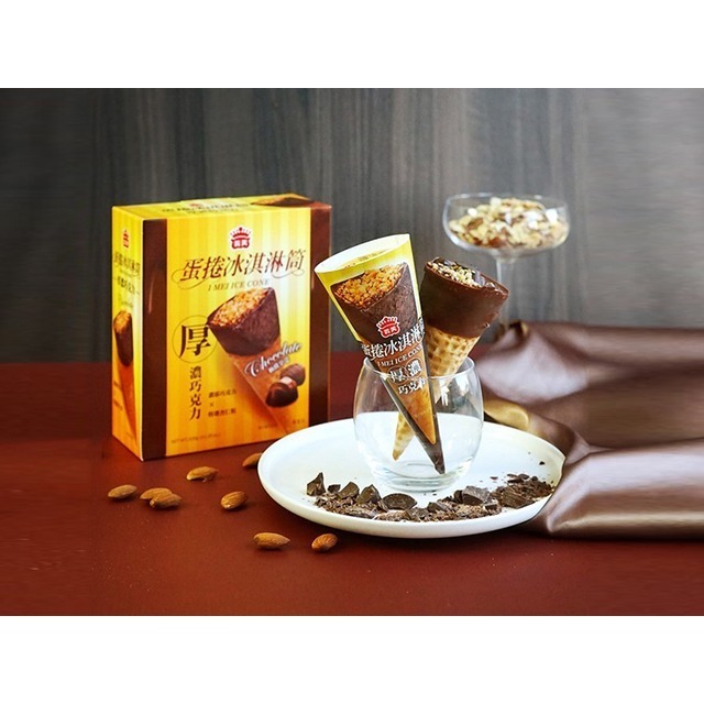 [義美]義美-蛋捲冰淇淋筒草莓/蛋捲冰淇淋筒厚濃巧克力/蛋捲冰淇淋筒花生牛奶-細節圖2