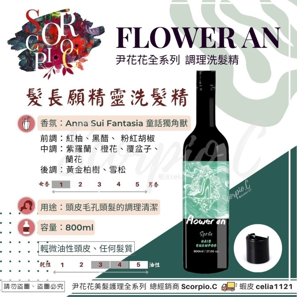 【尹花花 髮長願精靈系列 洗髮精|髮膜|養髮液】公司正品 現貨供應 尹花花全系列 調理洗髮精 沖洗式髮膜 養髮液-規格圖4