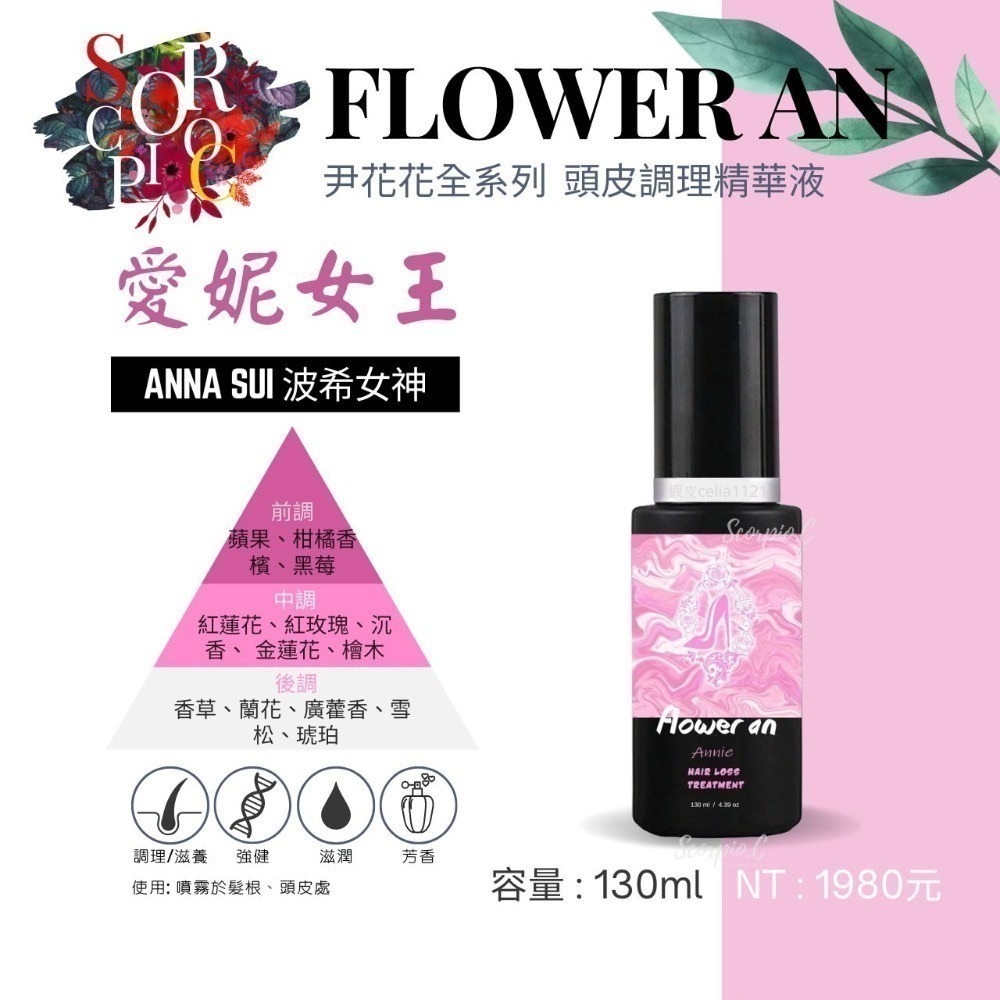 【尹花花 全新包裝 愛妮女王系列 洗髮精|髮膜|養髮液】公司正品 現貨供應 尹花花全系列 調理洗髮精 沖洗式髮膜 養髮液-規格圖5