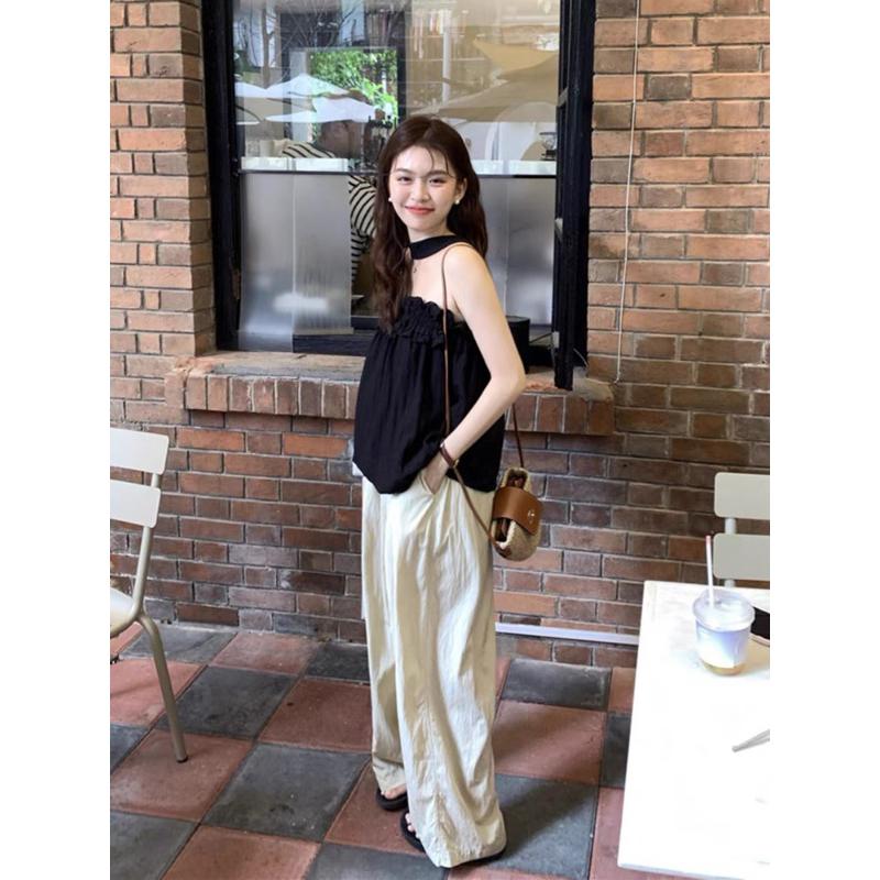 KOREA🇰🇷浪漫初秋 掛脖吊帶上衣 背心-細節圖4