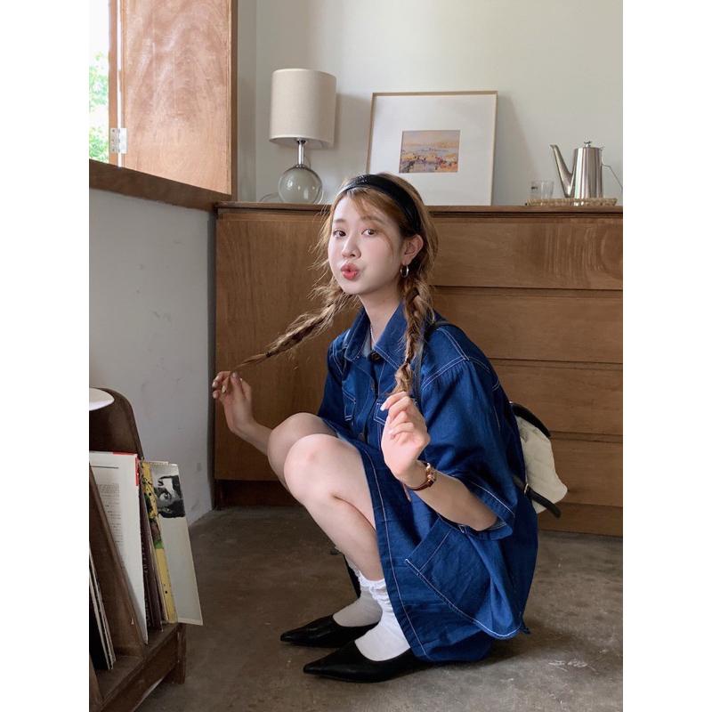 𝐄＇𝐧𝐞𝐬 🇰🇷Americano 鹽系輕熟牛仔套裝-細節圖4