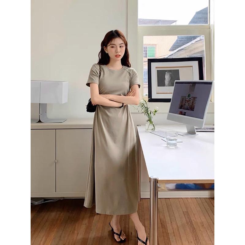 E’nes🇰🇷漂亮忙內 兩側鏤空露腰長洋-細節圖2