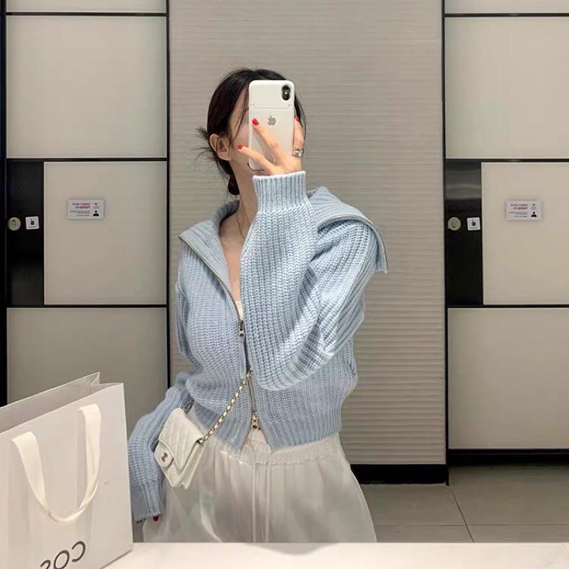 E’nes 🇰🇷 托萊多的風景 V領雙拉鍊毛衣-細節圖2