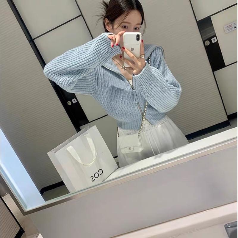 E’nes 🇰🇷 托萊多的風景 V領雙拉鍊毛衣-細節圖3