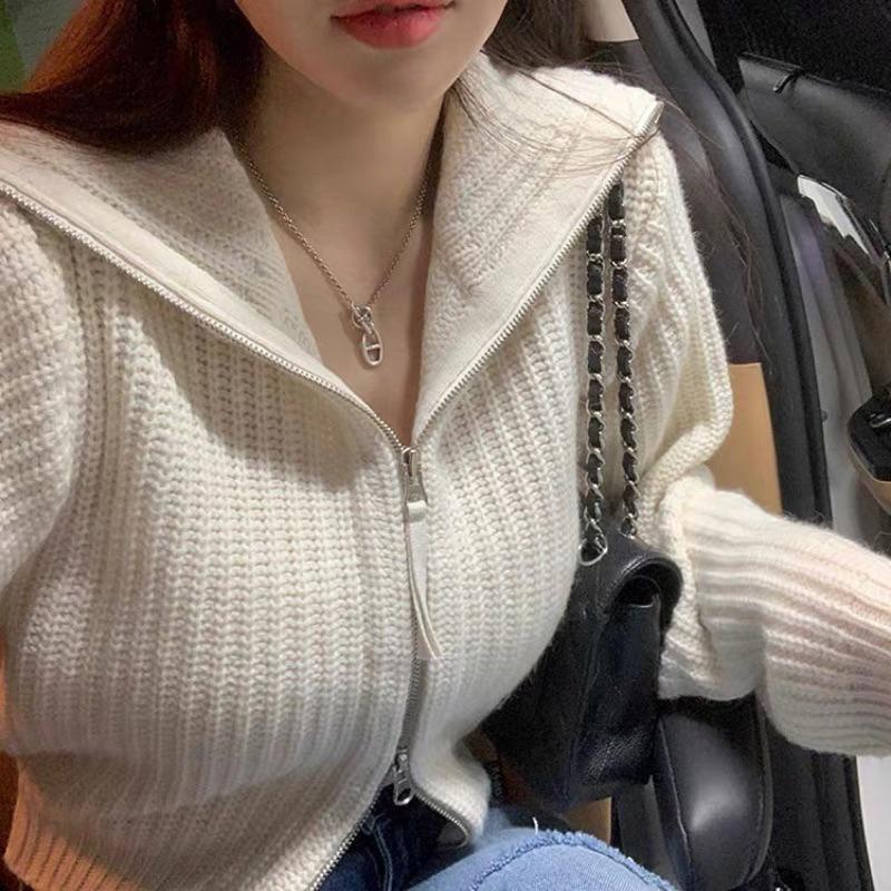 E’nes 🇰🇷 托萊多的風景 V領雙拉鍊毛衣-細節圖6