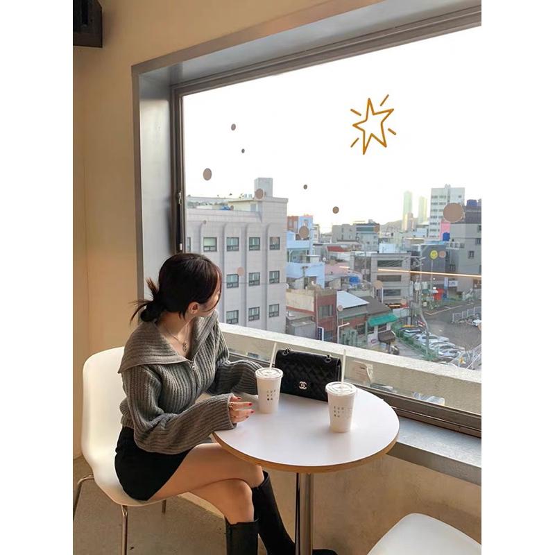 E’nes 🇰🇷 托萊多的風景 V領雙拉鍊毛衣-細節圖8