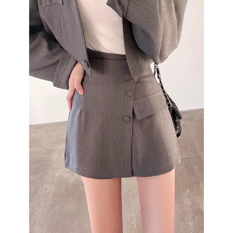 𝐄’𝐧𝐞𝐬 🇰🇷 Lady Lilith 高級感短西外+A字高腰包臀短裙套裝-細節圖3