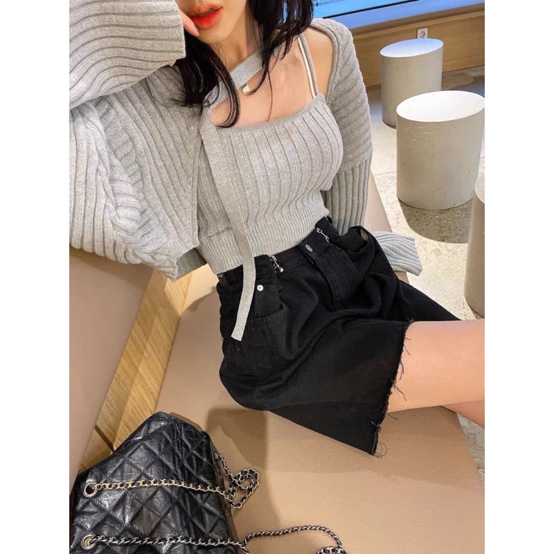 E’nes 🇰🇷月落江南 吊帶背心+短外套罩衫-細節圖4