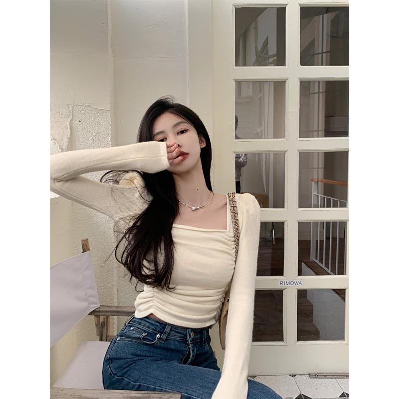 𝐄＇𝐧𝐞𝐬🇰🇷Bacchus 方領針織上衣-細節圖3