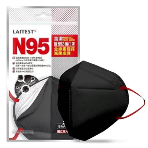 【LAITEST萊潔】N95醫療防護口罩 ✨獨立單片包裝(2入)