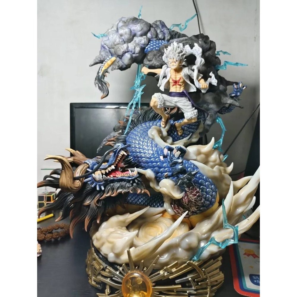 惠美玩品 現貨 海賊王 GK 公仔 2310 只能選賣家宅配 超大 五檔尼卡路飛VS凱多 可發光 雕像 模型 盒裝-細節圖4