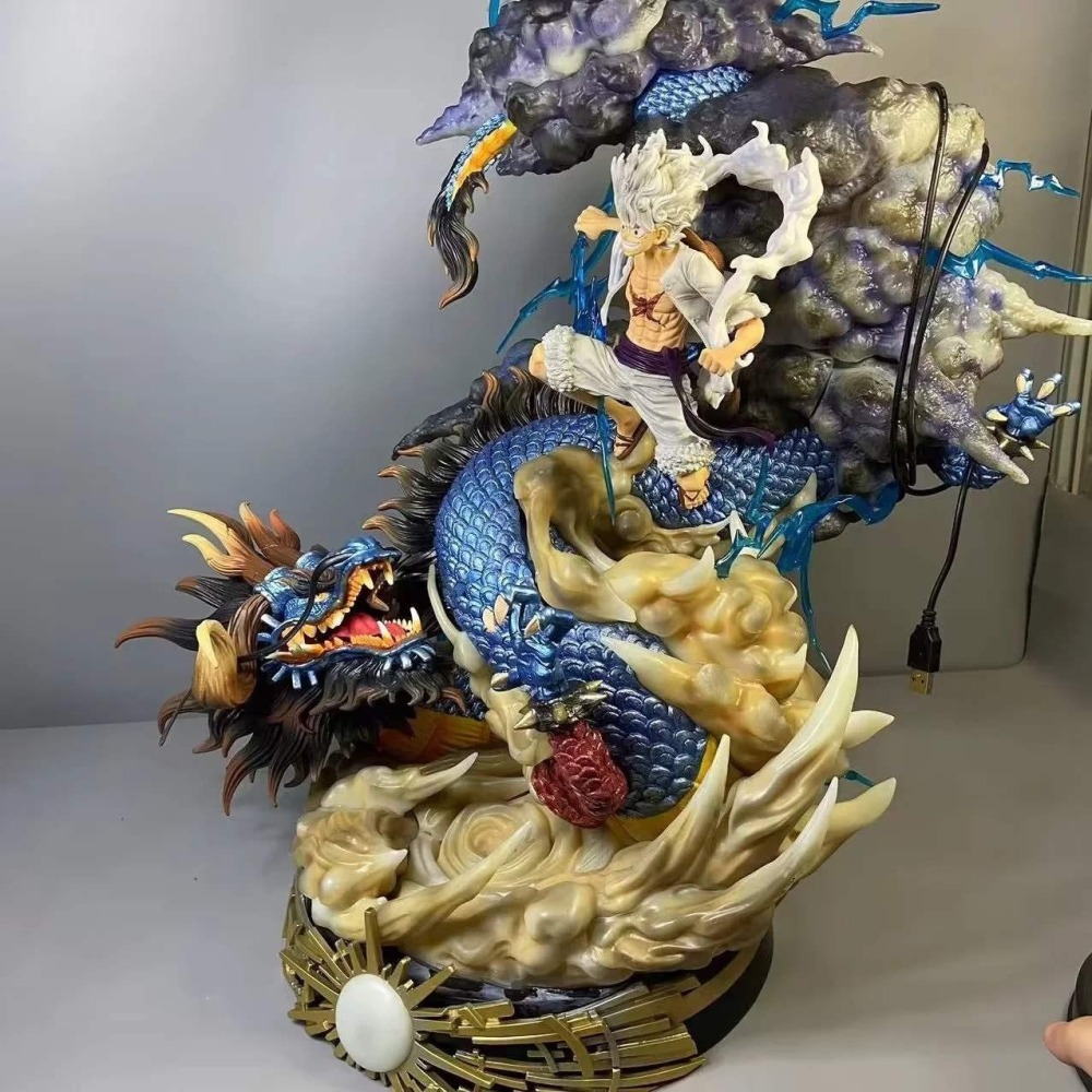 惠美玩品 現貨 海賊王 GK 公仔 2310 只能選賣家宅配 超大 五檔尼卡路飛VS凱多 可發光 雕像 模型 盒裝-細節圖7