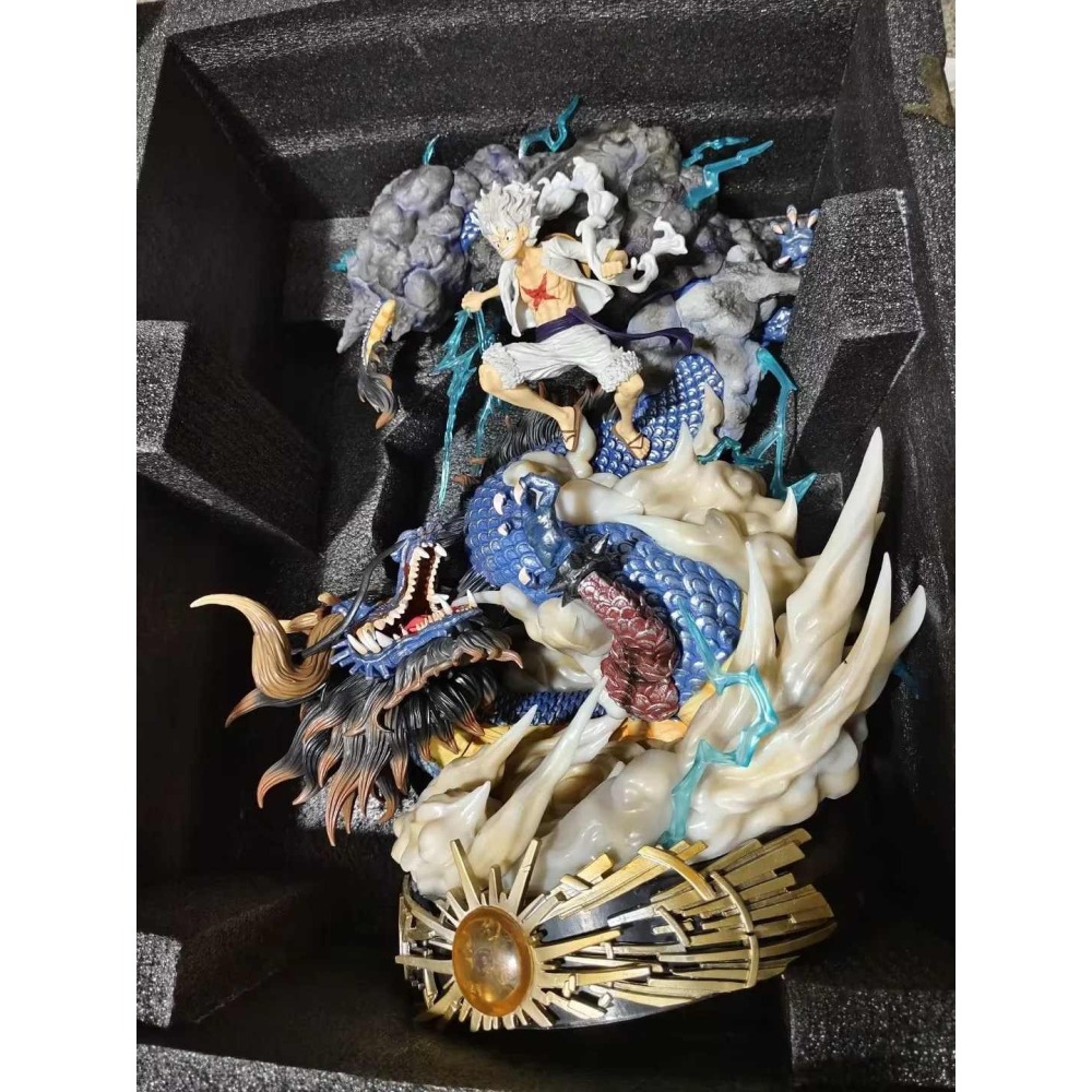 惠美玩品 現貨 海賊王 GK 公仔 2310 只能選賣家宅配 超大 五檔尼卡路飛VS凱多 可發光 雕像 模型 盒裝-細節圖8