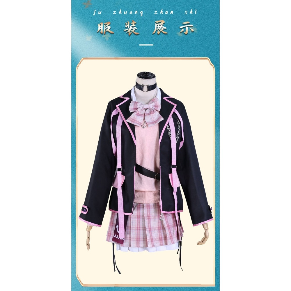 惠美玩品 虛擬主播 其他 服飾 2306 湊阿庫婭 vtuber cosplay阿誇二次元服裝JK制服裙-細節圖5