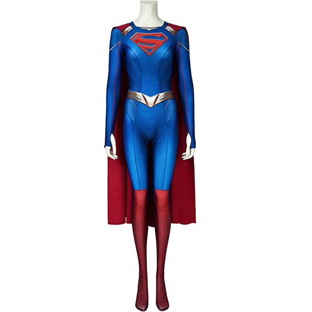 惠美玩品 歐美系列 其他 服飾 2306 超人與露易絲cos服 超人緊身衣連體衣披風套裝 cosplay-細節圖3