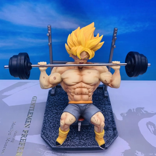 惠美玩品 七龍珠 GK 公仔 2306 超級賽亞人 健身槓鈴 肌肉特蘭克斯 坐姿 盒裝