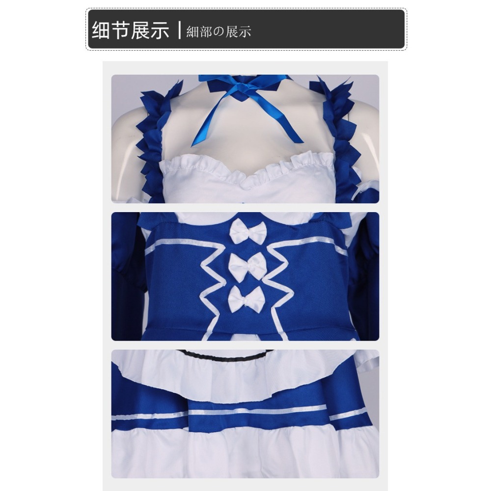 惠美玩品 Re從零開始的異世界生活 其他 服飾 2307 惡魔蕾姆拉姆女僕裝cospaly萬聖節服裝-細節圖9