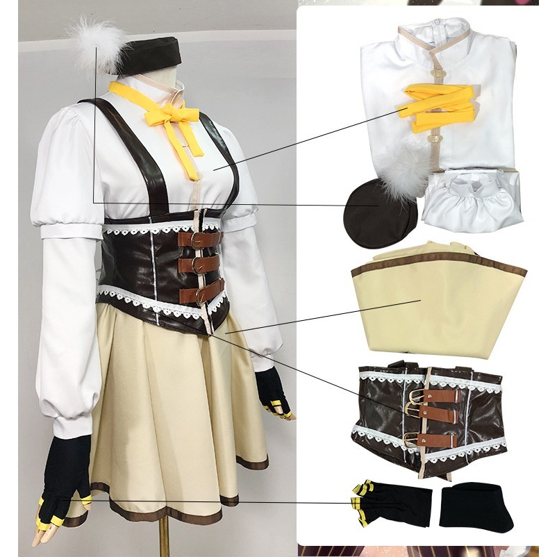 惠美玩品 魔法少女小圓 其他 服飾 2307 巴麻美cosplay角色表演出服-細節圖3