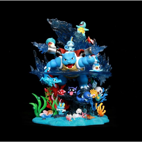 惠美玩品 神奇寶貝 GK 公仔 2312 寵物小精靈 水系傑尼龜 全家桶 可發光 場景
