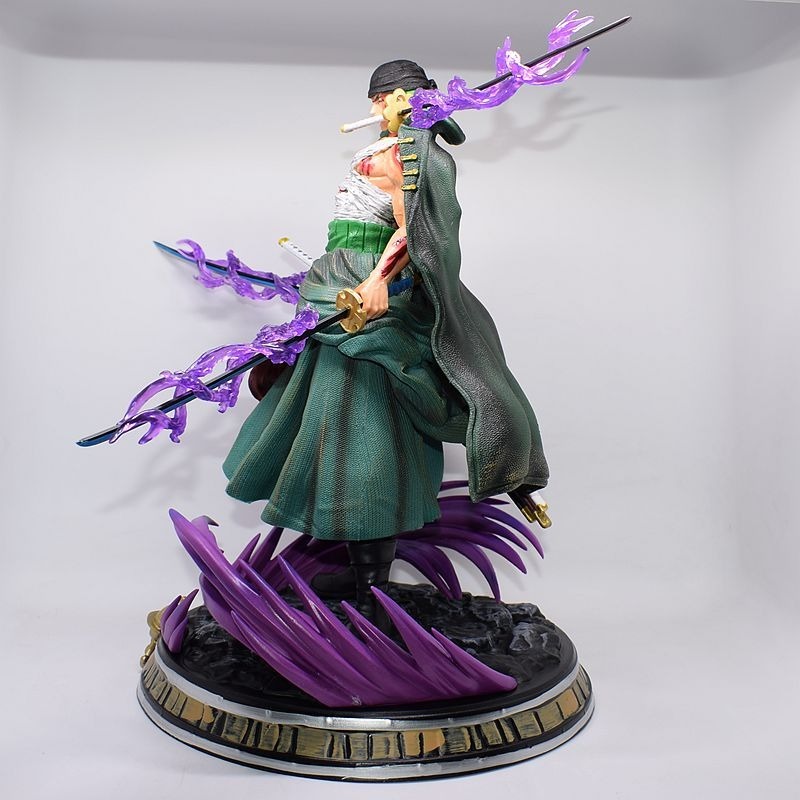 惠美玩品 現貨 海賊王 GK 公仔 2202 索隆 特效 場景 雕像 模型 盒裝 超大 三刀流 浴血-細節圖7