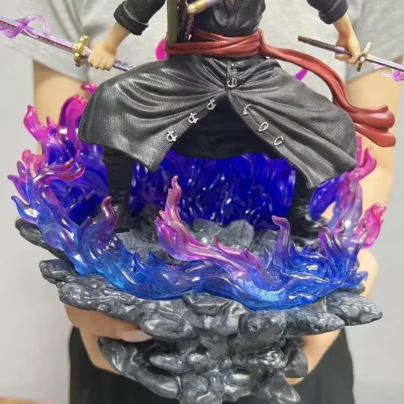 惠美玩品 現貨 海賊王 GK 公仔 2209 鬼島 九刀流阿修羅 索隆 三頭六臂 場景 模型 盒裝-細節圖8