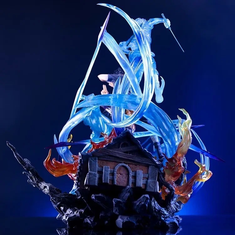 惠美玩品 現貨 火影忍者 GK 公仔 2306 只能選賣家宅配 燃風.宇智波止水 流風 可發光 雕像 場景 模型 盒裝-細節圖2