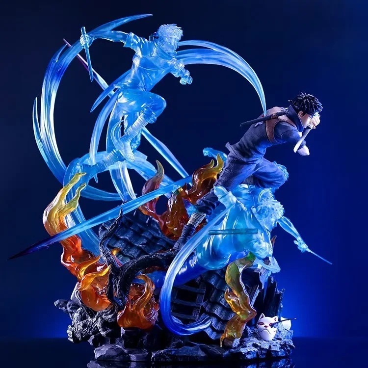 惠美玩品 現貨 火影忍者 GK 公仔 2306 只能選賣家宅配 燃風.宇智波止水 流風 可發光 雕像 場景 模型 盒裝-細節圖3