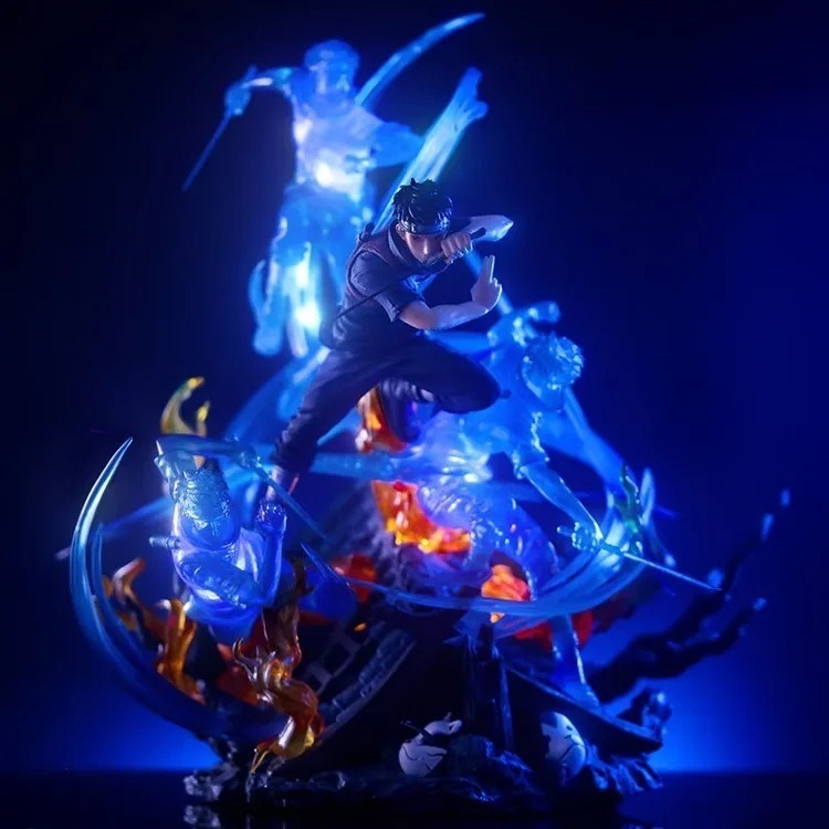 惠美玩品 現貨 火影忍者 GK 公仔 2306 只能選賣家宅配 燃風.宇智波止水 流風 可發光 雕像 場景 模型 盒裝-細節圖5