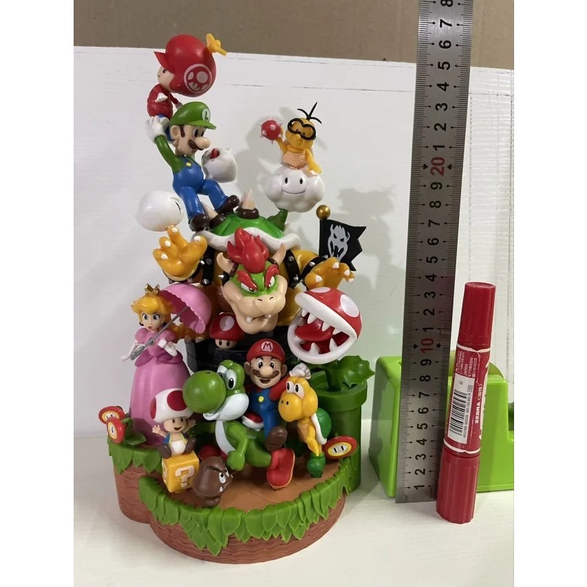 惠美玩品 超級瑪莉 GK 公仔 2401 超級瑪麗 馬裡奧組合 紅寶綠寶公主-細節圖2