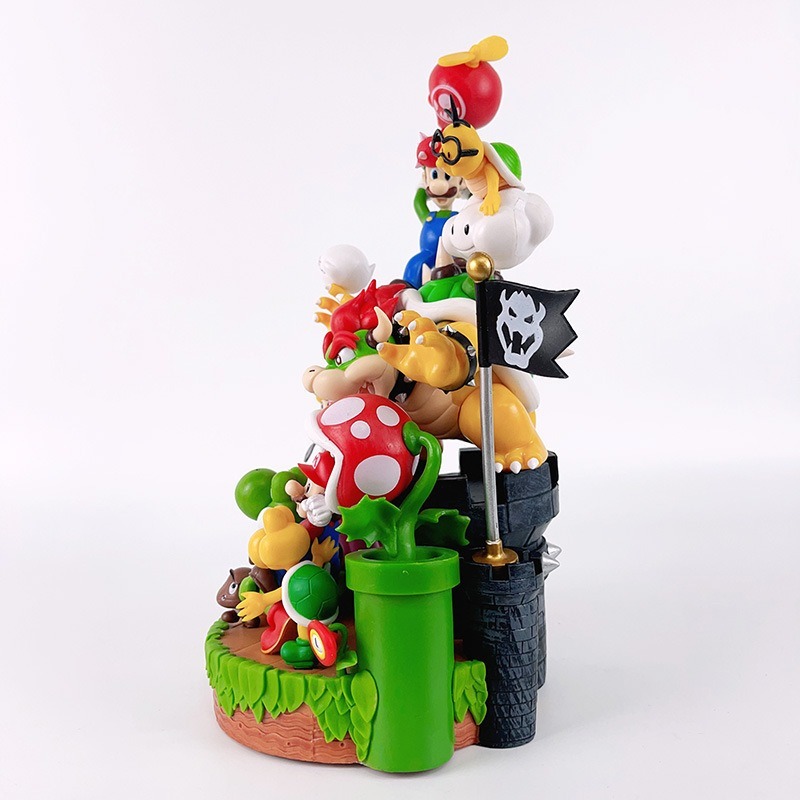 惠美玩品 超級瑪莉 GK 公仔 2401 超級瑪麗 馬裡奧組合 紅寶綠寶公主-細節圖3